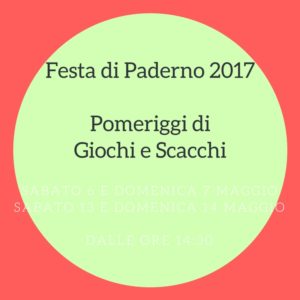Festa di Paderno - POMERIGGI DI GIOCHI E SCACCHI @ Centro Pastorale Giovanni XXIII | Seriate | Lombardia | Italia